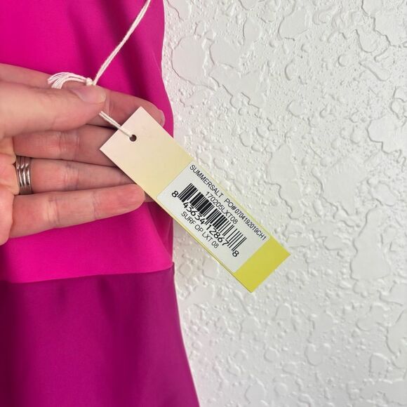 NWT Summersalt The Surf One Piece Swimsuit Pink Color Block Size 8 - Picture 5 of 6